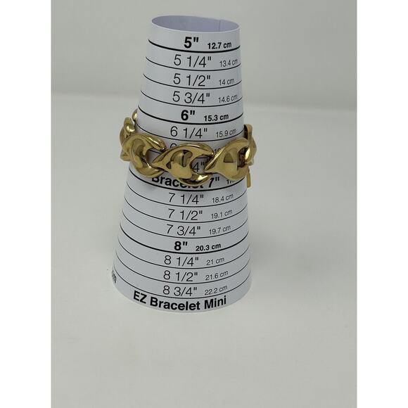 Monet Chunky Gold Tone Bracelet - Picture 7 of 11